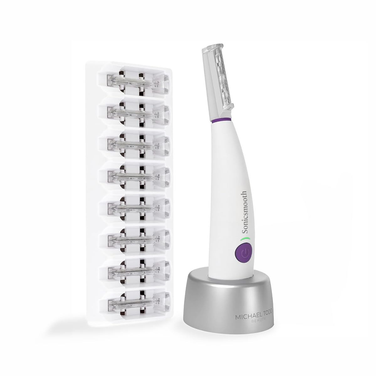 Michael Todd Sonicsmooth dermaplaner contents enable quick at-home setup.