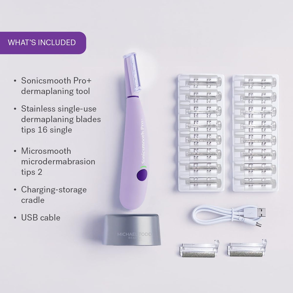 Michael Todd Sonicsmooth Pro+ compact design fits travel-friendly skincare routines.