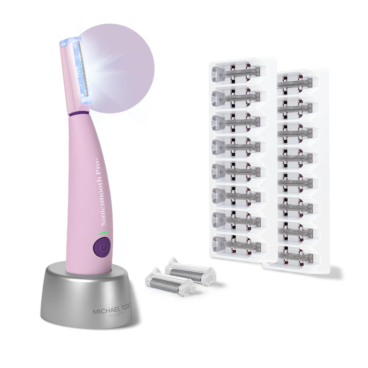 Michael Todd Sonicsmooth Pro+ with LED light for precise at-home dermaplaning