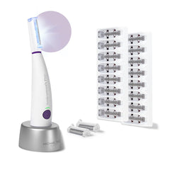 Michael Todd Sonicsmooth Pro+ dermaplaning system for at-home exfoliation and peach fuzz removal.