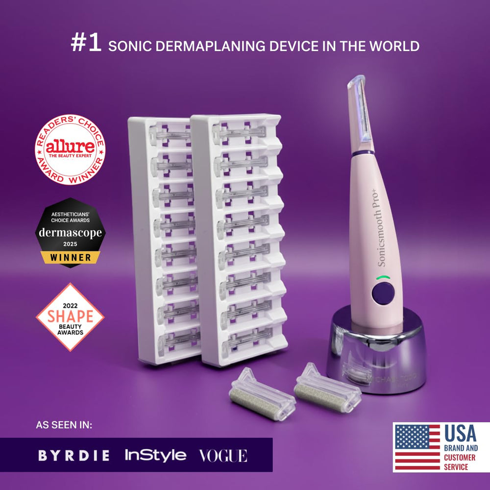 Diamond exfoliation tips from Sonicsmooth Pro+ for refined texture
