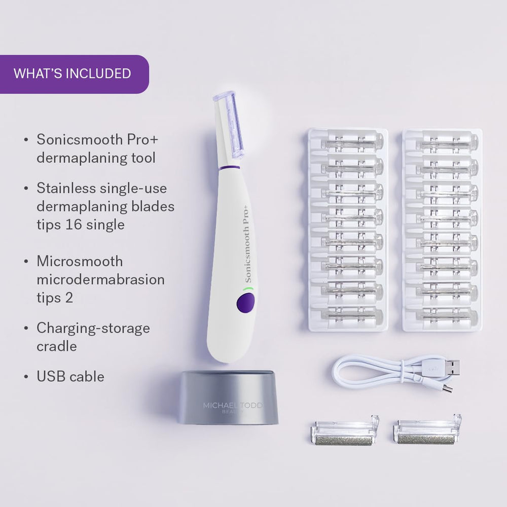 Travel-friendly cordless design of Sonicsmooth Pro+ for skincare anywhere.