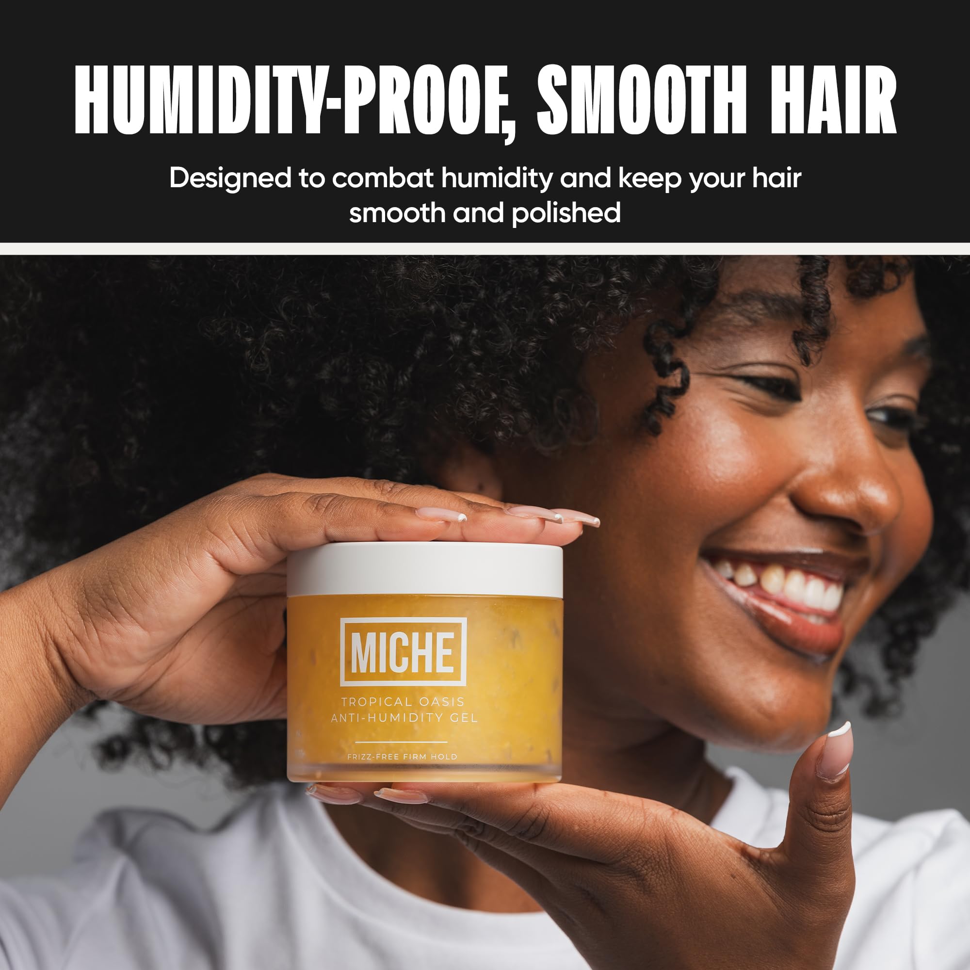 Miche Beauty MICHE gel gender-neutral styling for men and women with hydrated curls.