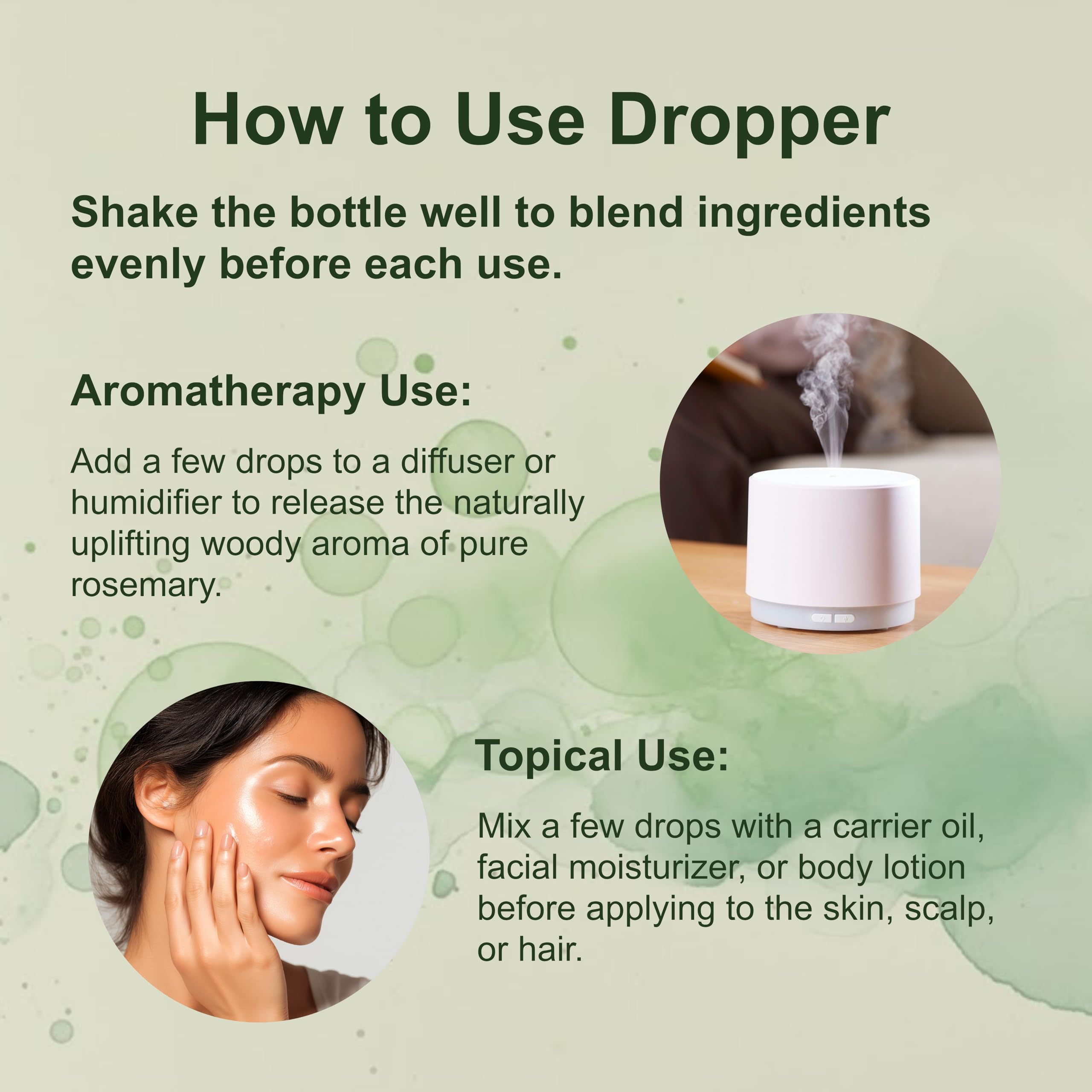 Aceite de romero Micro Ingredients para cuidado del cabello