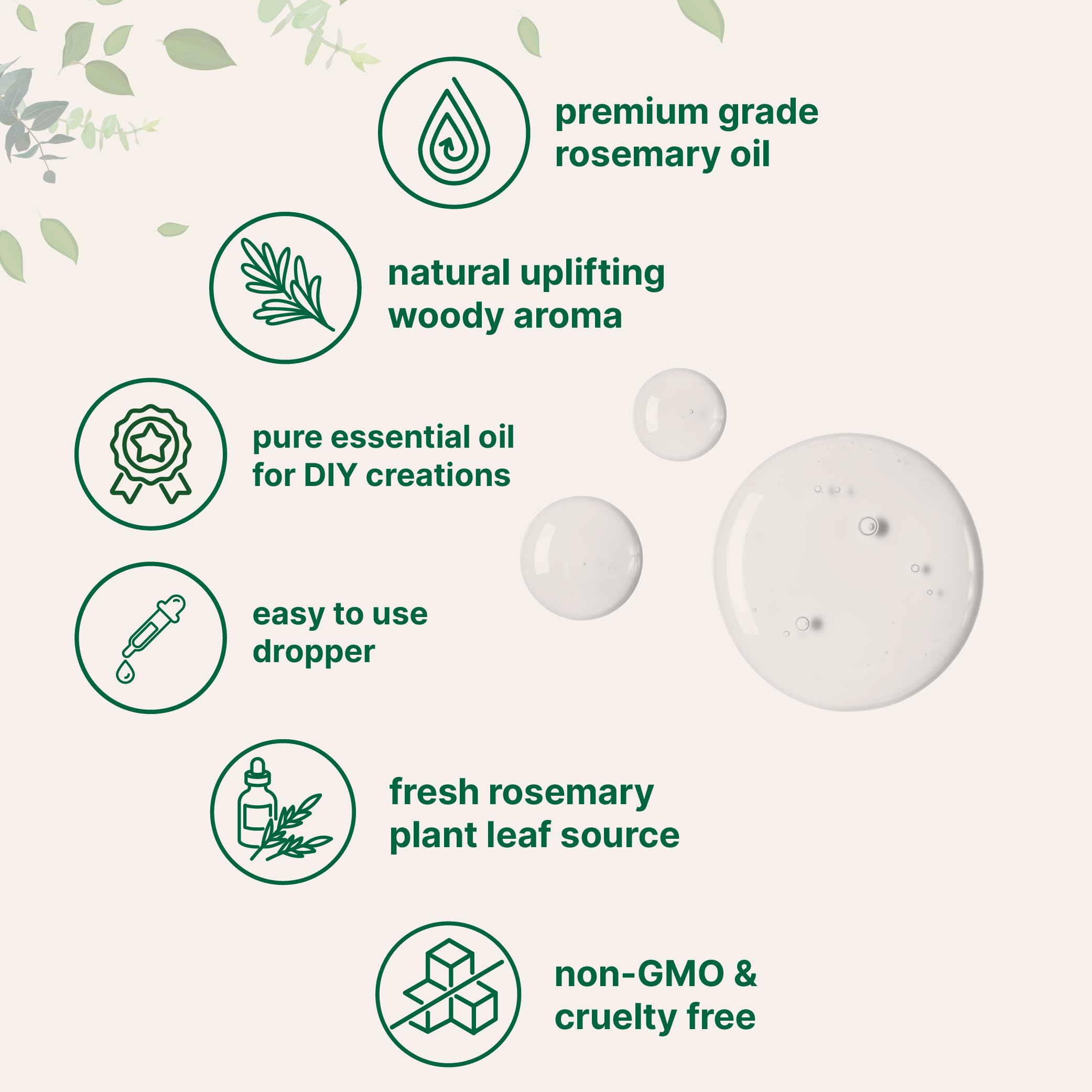 Romero esencial Micro Ingredients para aromaterapia y difusor en casa