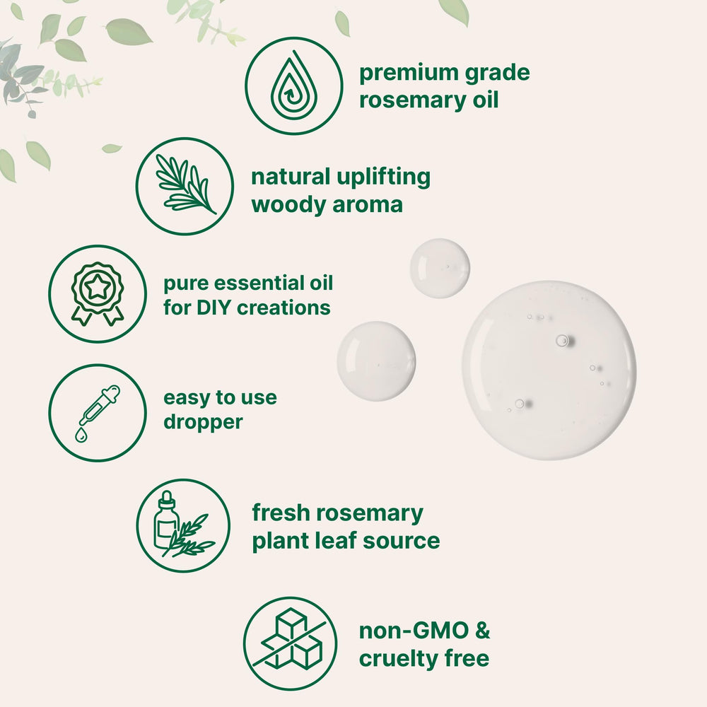 Romero esencial Micro Ingredients para aromaterapia y difusor en casa