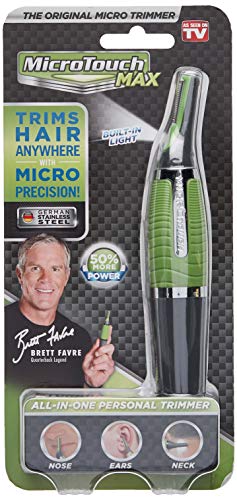 Micro Touch MAX refers to German stainless steel blade for sharp trims.