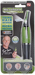 Micro Touch MAX refers to German stainless steel blade for sharp trims.