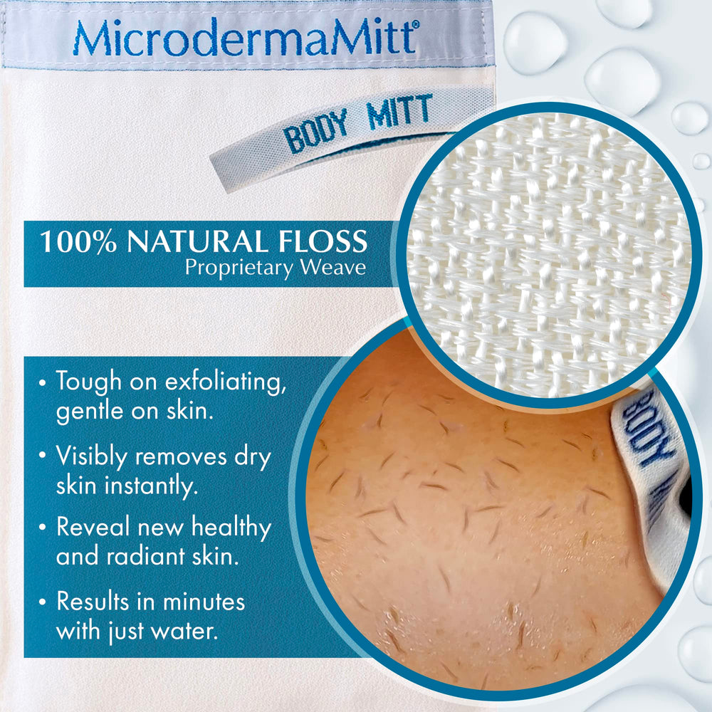 MicrodermaMitt textura de exfoliación profesional para piel lisa