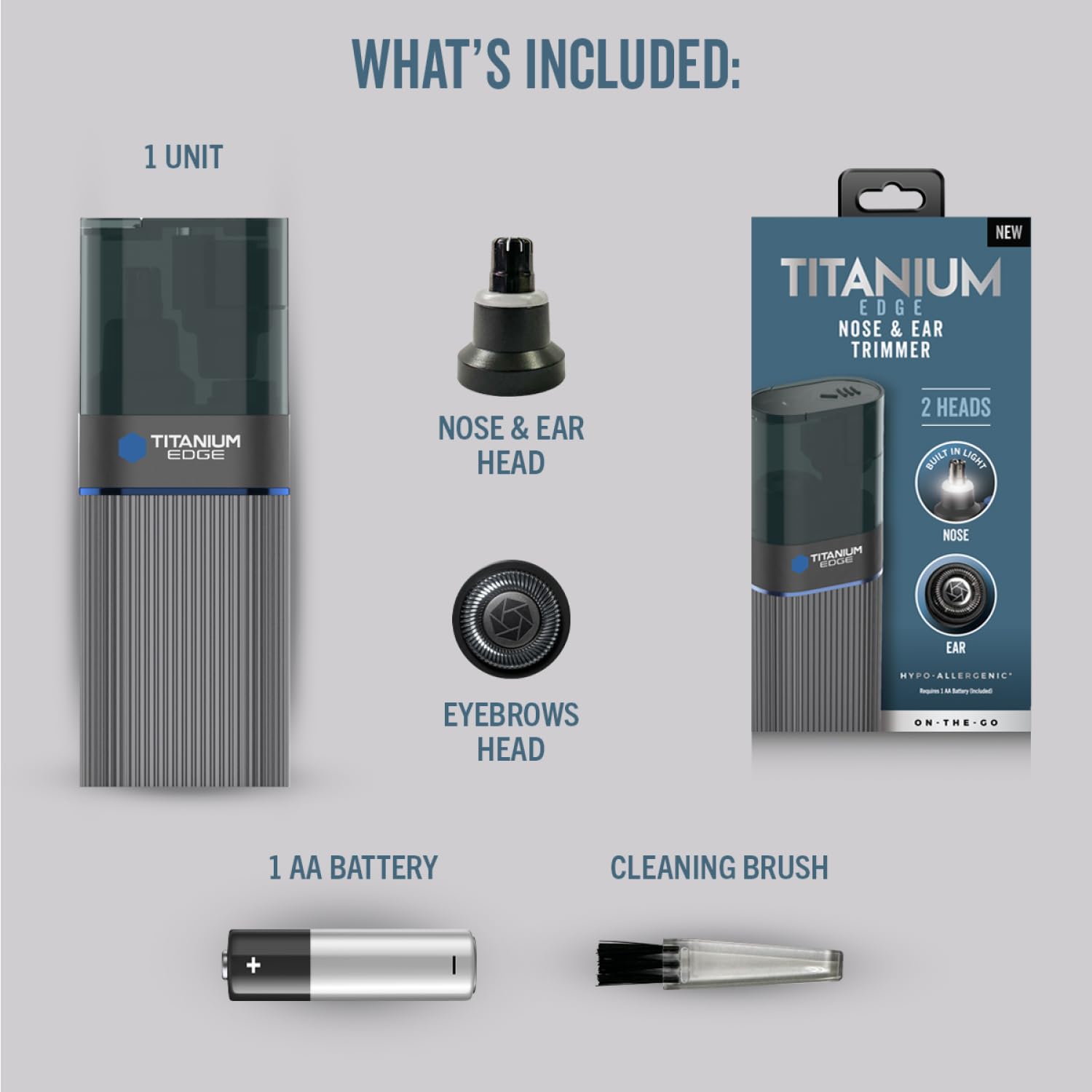 Microtouch Titanium Edge protective cap and storage bag for safe keeping.