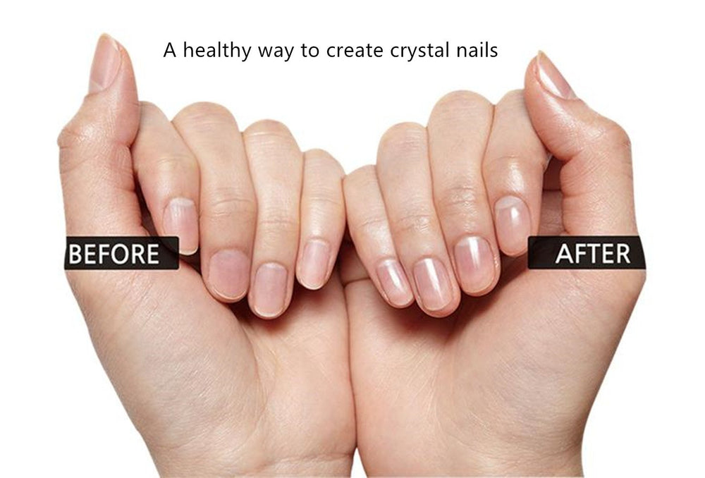 MiDenso blue glass nail file demonstrates vibrant color while smoothing nail surfaces.