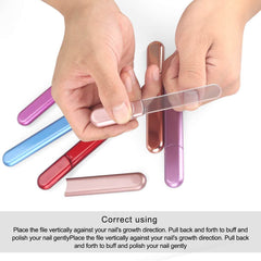 MiDenso rose gold color glass nail file boosts style and care.