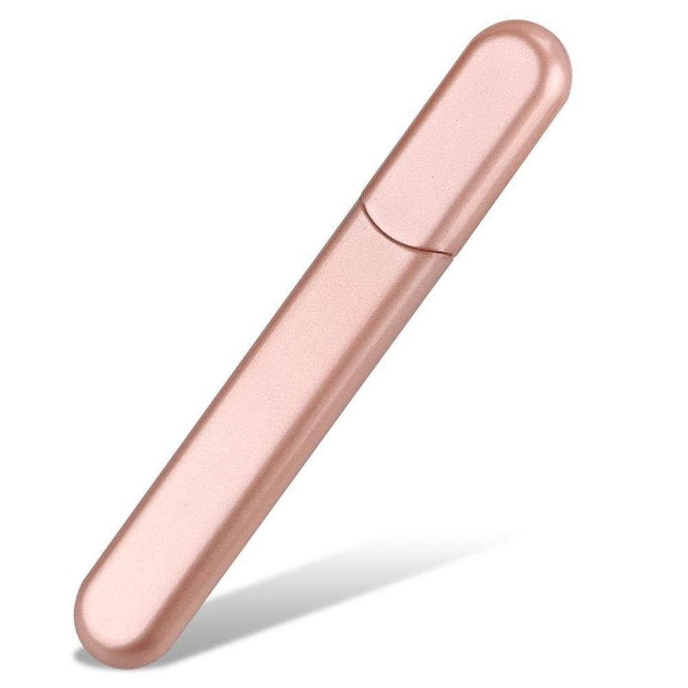 MiDenso premium glass nail file with case for safe at-home manicures.