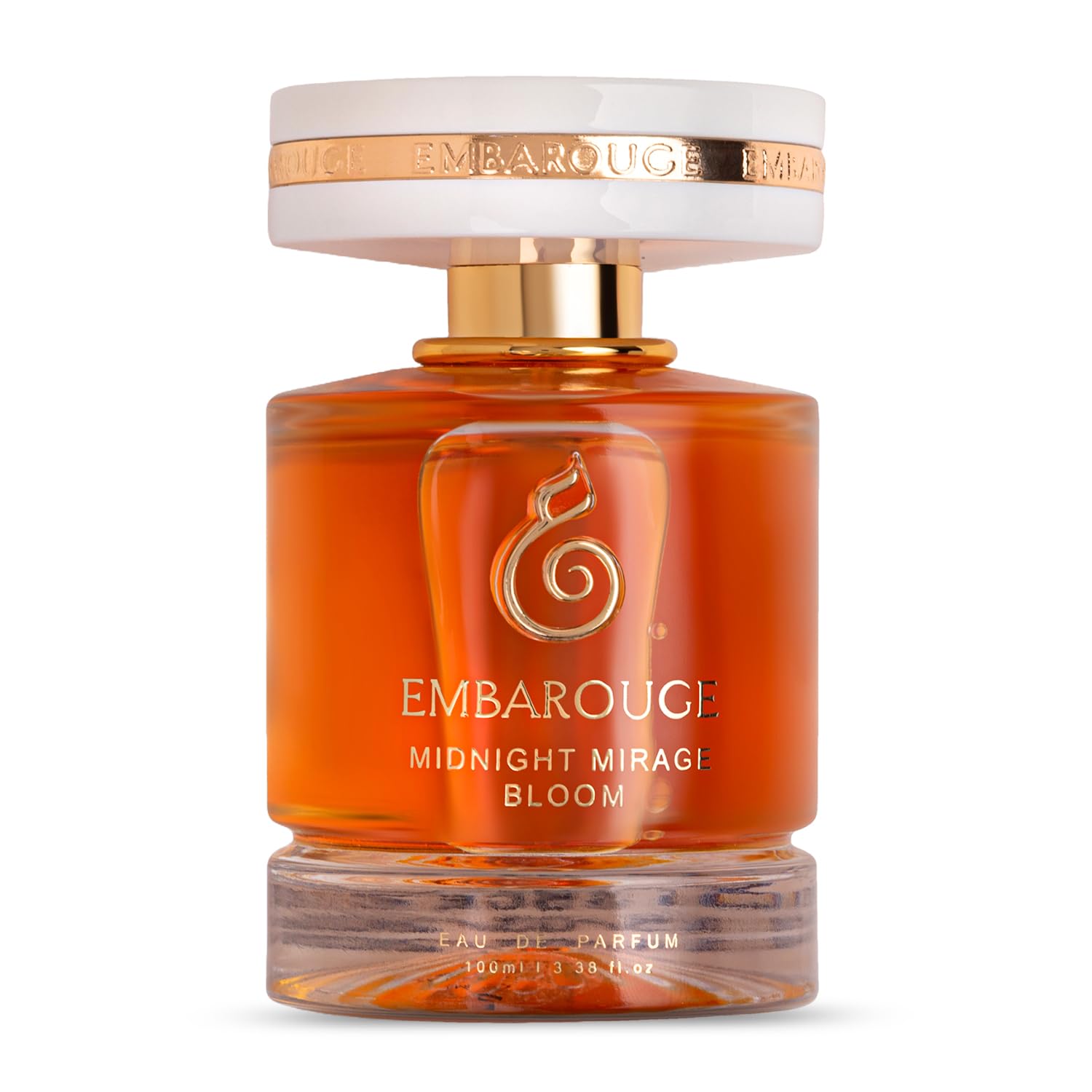 EMBAROUGE Midnight Mirage Bloom glass captures amber tones and depth.