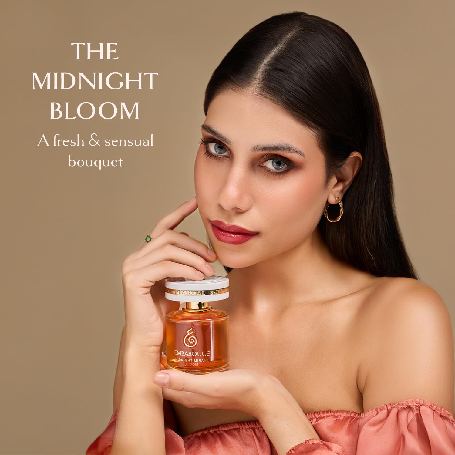 EMBAROUGE Midnight Mirage Bloom label detail signals premium scent.
