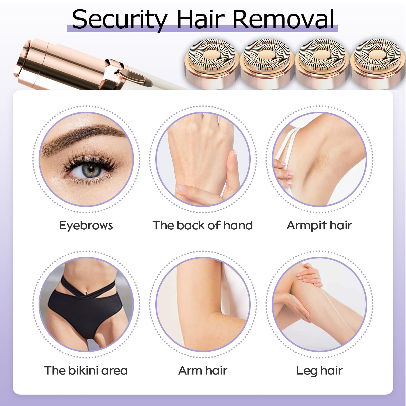 Midnt Gen 2 replacement heads with cleansing brush for simple maintenance after use.