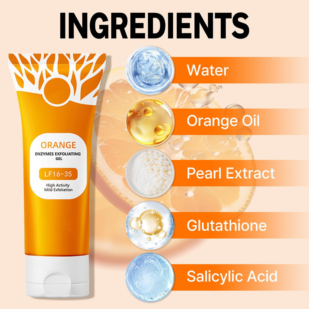 Miehoous gel exfoliante naranja – hidratación diaria para piel suave.