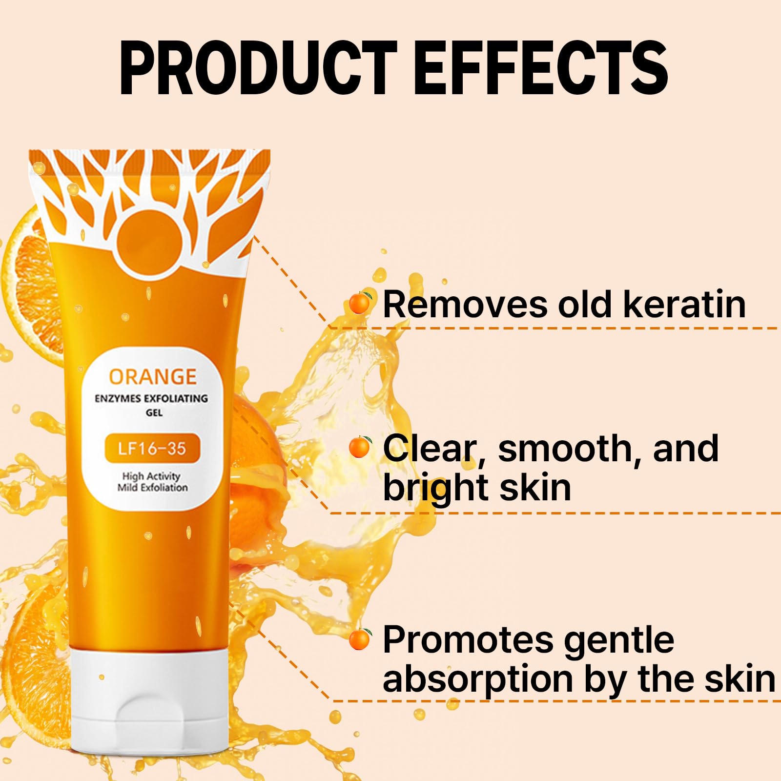 Miehoous gel exfoliante naranja – poros limpios y control de grasa.