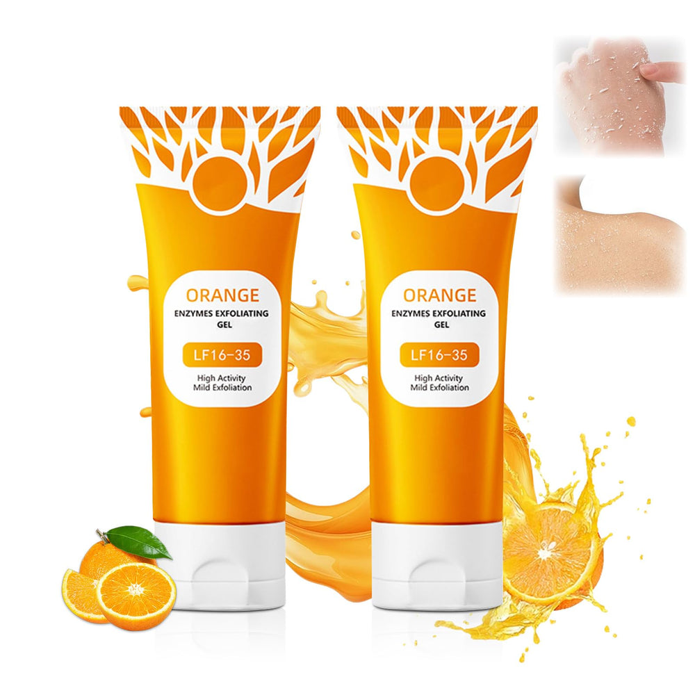 Miehoous gel exfoliante naranja para rostro – exfoliación suave y poros más limpios.