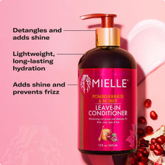 Acondicionador sin enjuague Mielle Granada y Miel: control suave del frizz