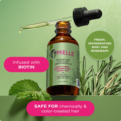 Cuidado de puntas con aceite para cabello suave y sin frizz.