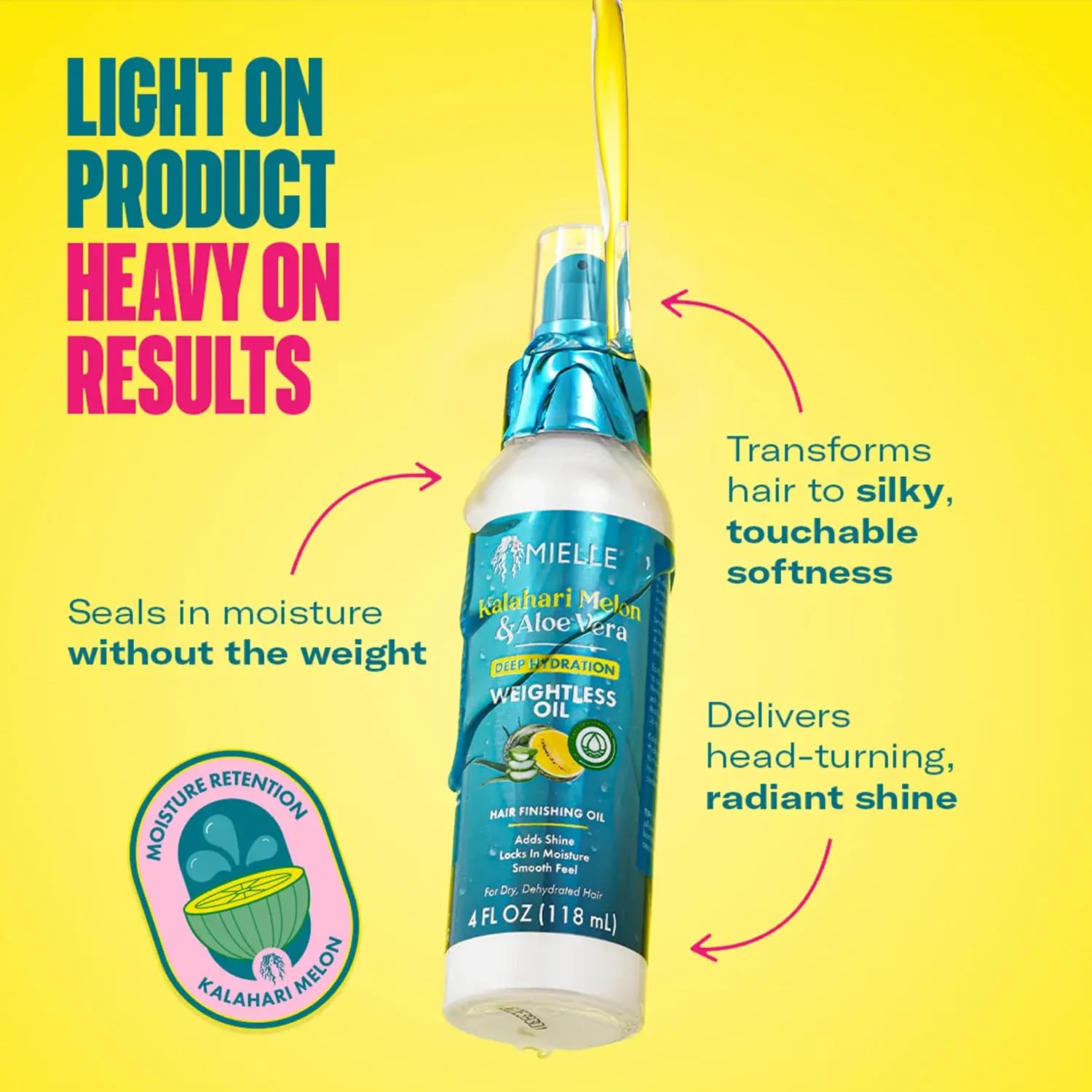 Mielle Organics Aceite Capilar Aloe Vera y Melón de Kalahari, ingredientes nutritivos.