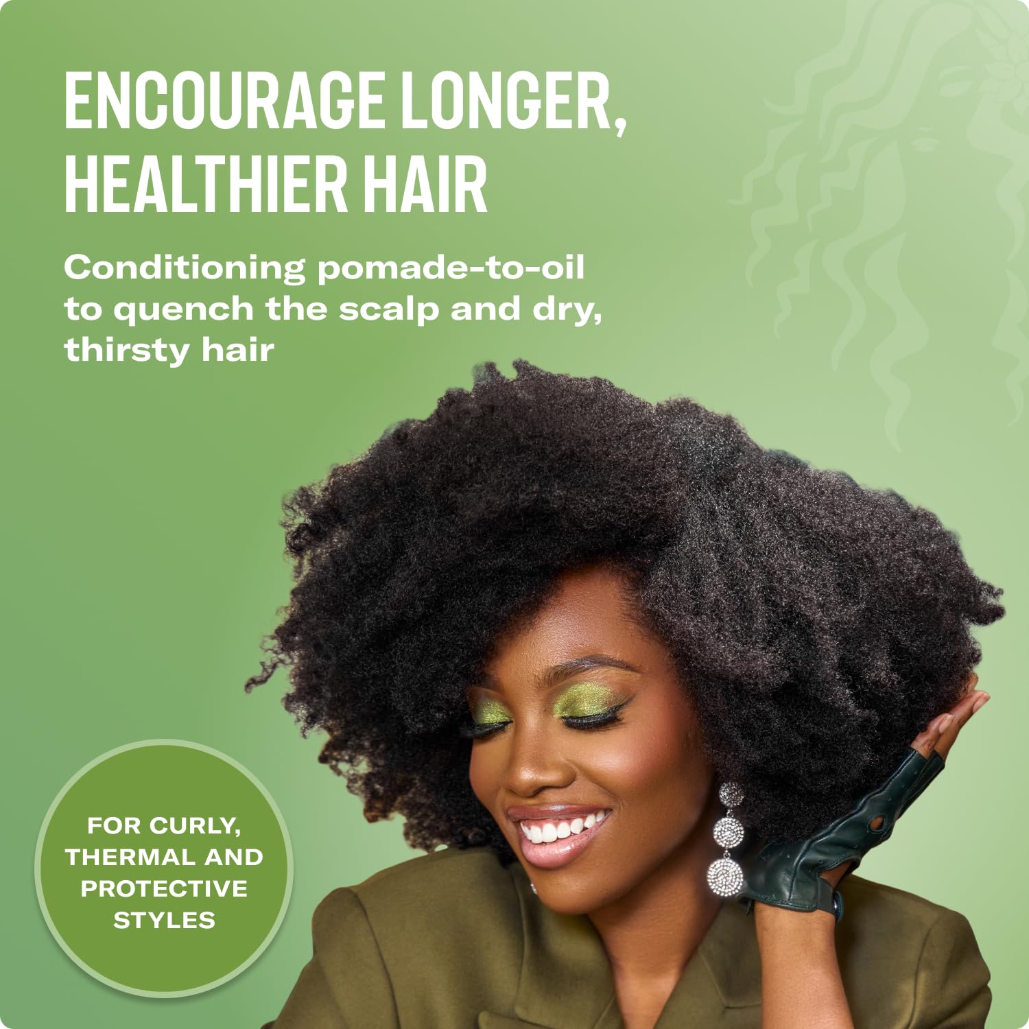 Mielle Organics cabello rizado brillo natural – define ondas sin grasa.