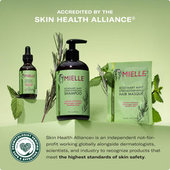 Aplicación suave con Mielle Organics Rosemary Mint para lavado revitalizante.
