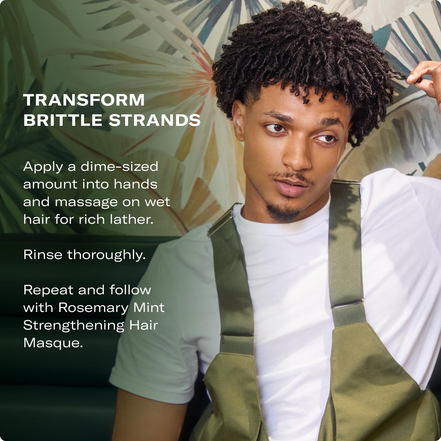 Cabello hidratado y manejable tras usar Mielle Organics Rosemary Mint.