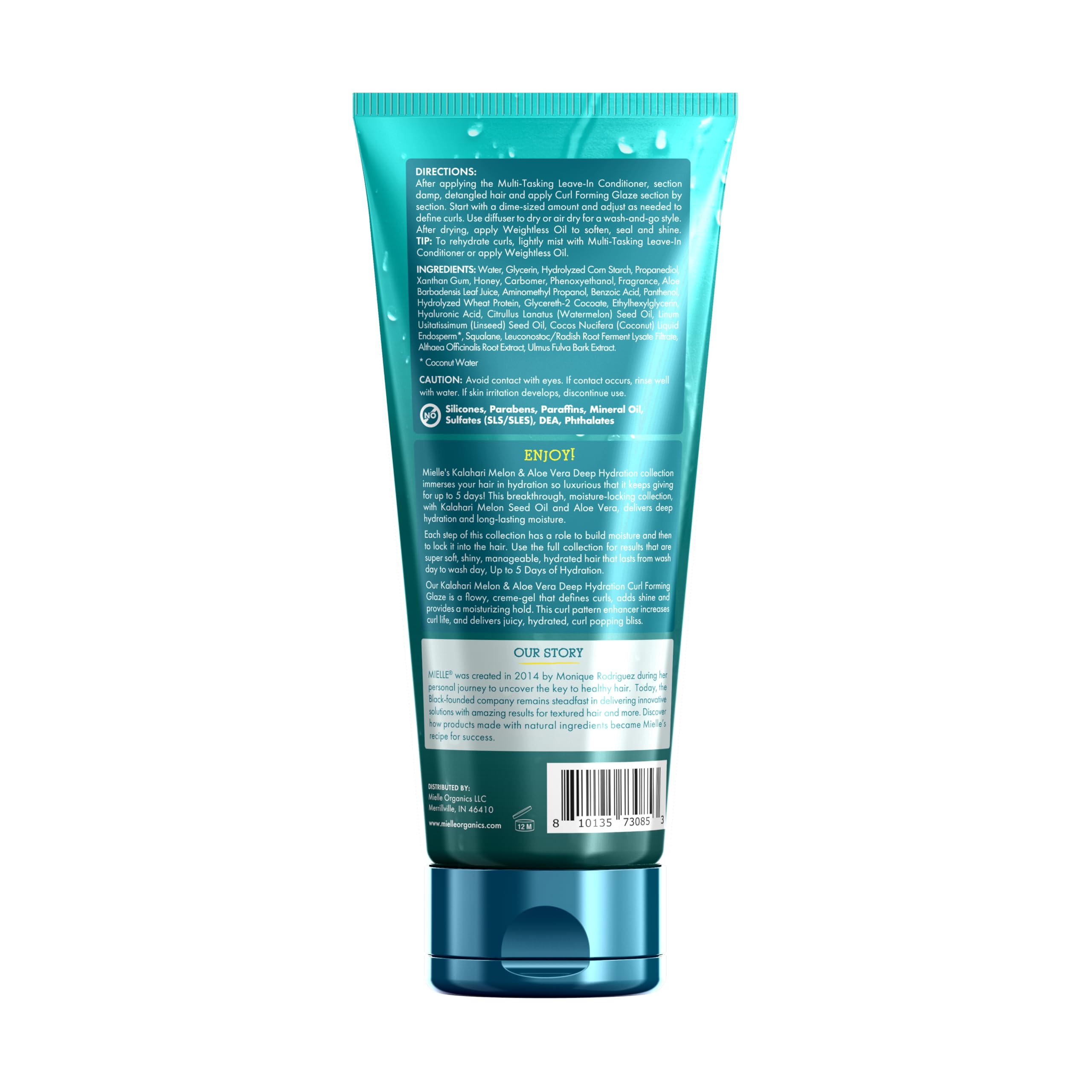 Definición de rizos con efecto flexible y natural de Mielle Organics.