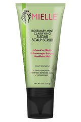 Mielle Organics exfoliante capilar romero-menta para limpieza suave del cuero cabelludo.