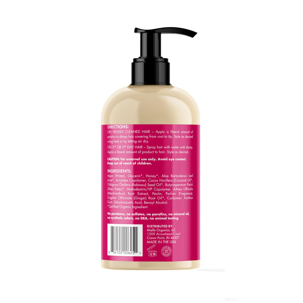 Cuidado del cuero cabelludo con gel de Mielle Organics y elasticidad mejorada