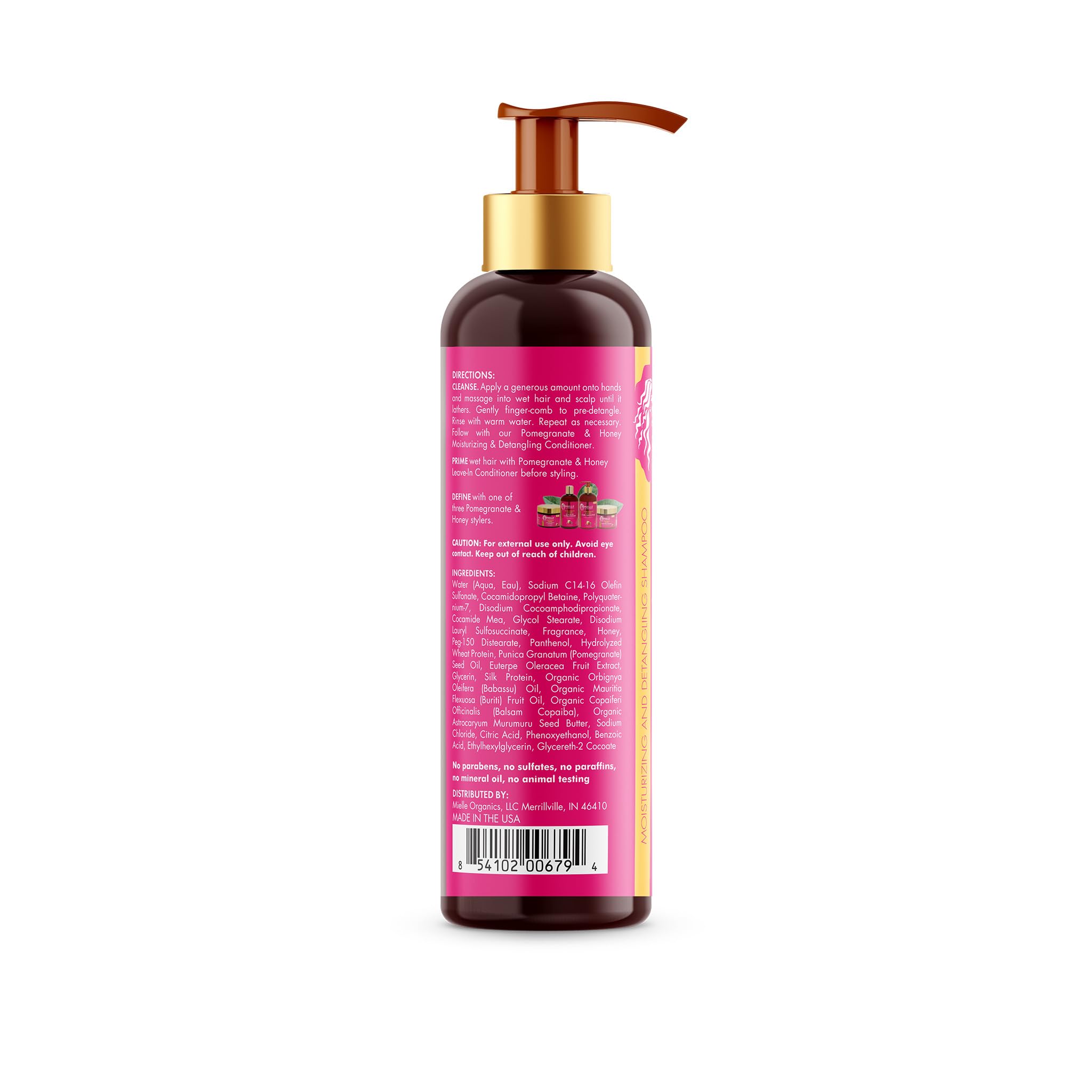 Mielle Organics Granada y Miel Limpieza profunda cabello: limpia sin irritar el cuero cabelludo.