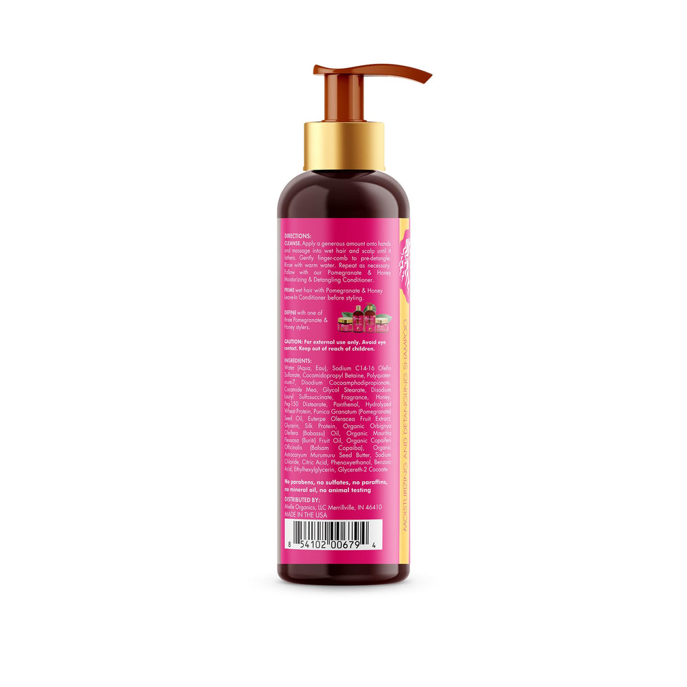 Mielle Organics Granada y Miel Limpieza profunda cabello: limpia sin irritar el cuero cabelludo.