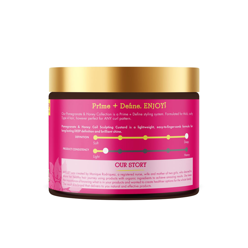 Mielle Granada y Miel crema para rizos, envase de 355 ml