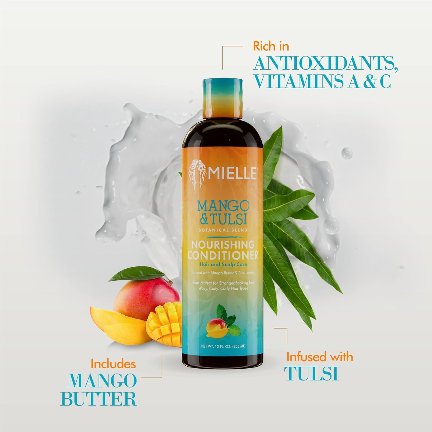 Mielle Organics Mango Tulsi: Textura cremosa que mejora la manejabilidad