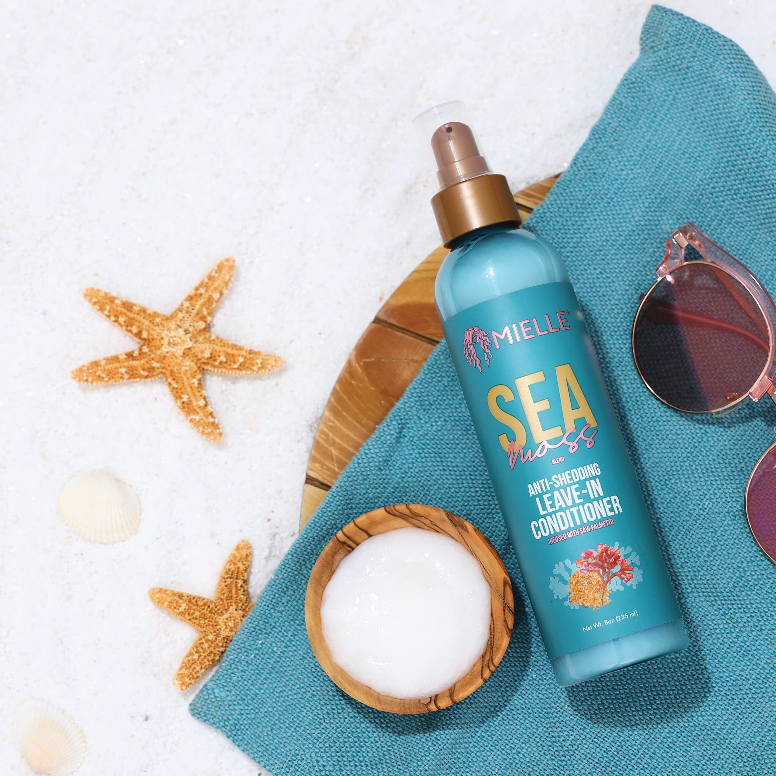 Mielle Organics musgo marino, textura suave al tacto en cabello