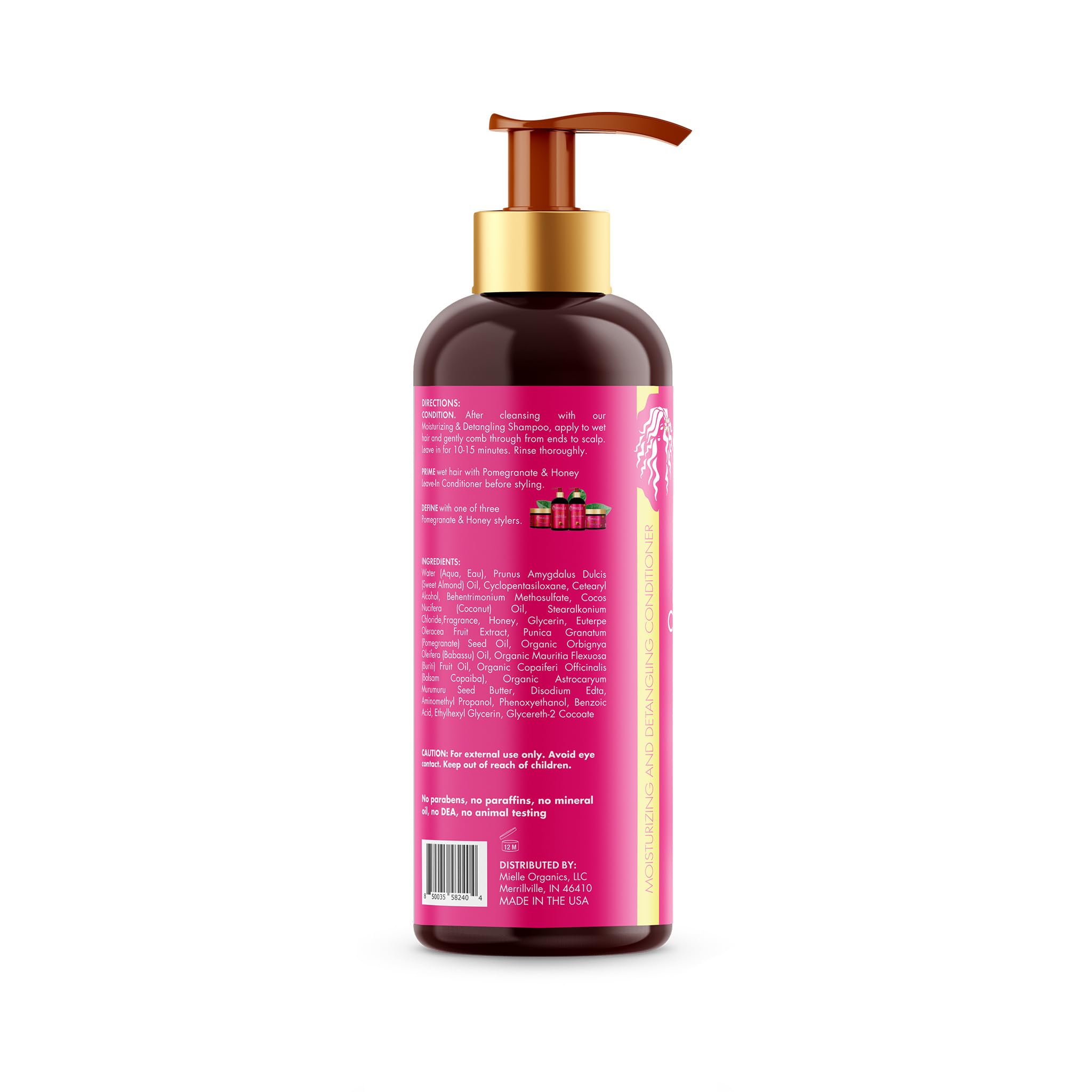 Mielle Organics Pomegranate & Honey Detangling Conditioner twist-out ready hair after wash
