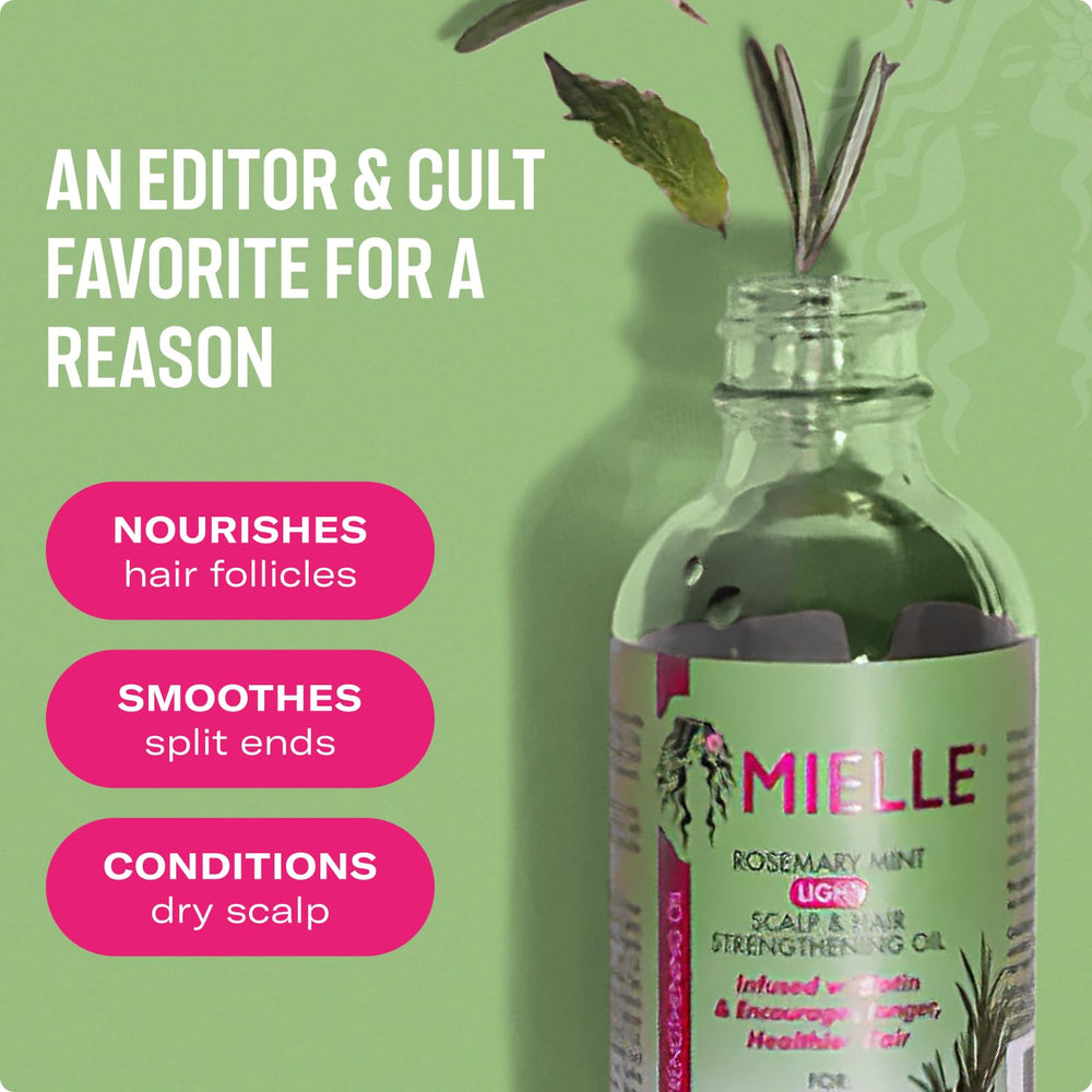 Mielle Organics Pre-lavado para cabello, preparación nutritiva antes del lavado.