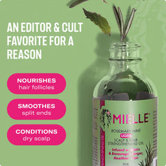 Mielle Organics Pre-lavado para cabello, preparación nutritiva antes del lavado.