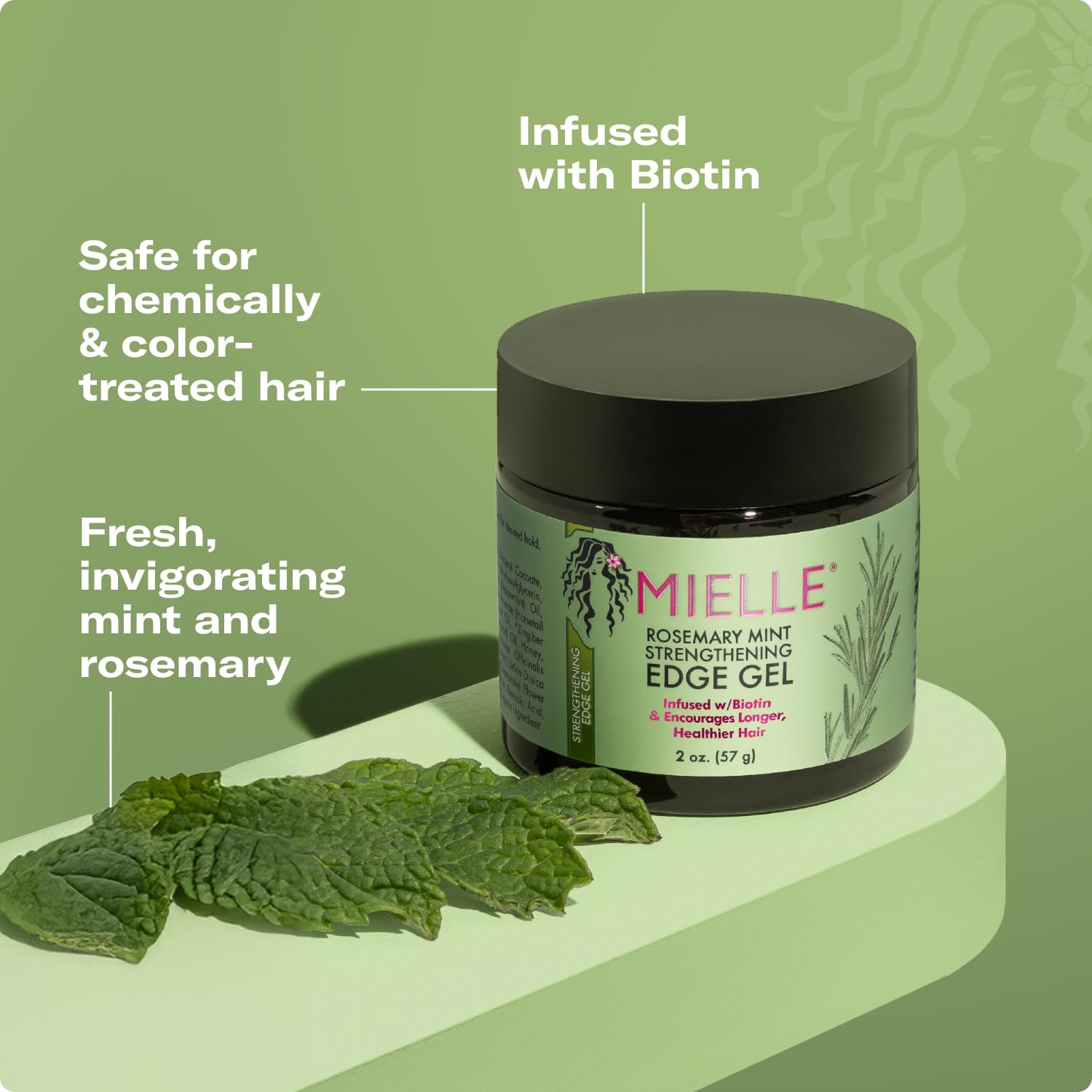 Close-up of gel texture and natural shine on curls.