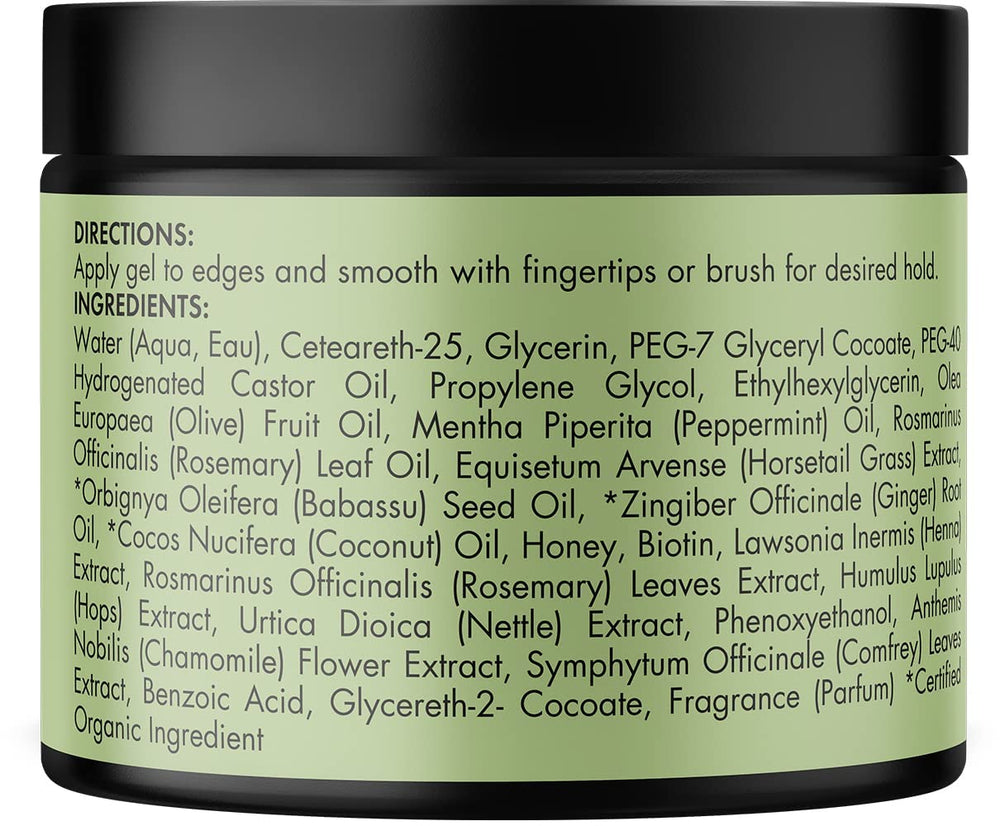 Moisturized edges with healthy-looking sheen after application.