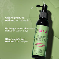 Highlight on rosemary, peppermint, and other nourishing ingredients in Rosemary & Mint formula.
