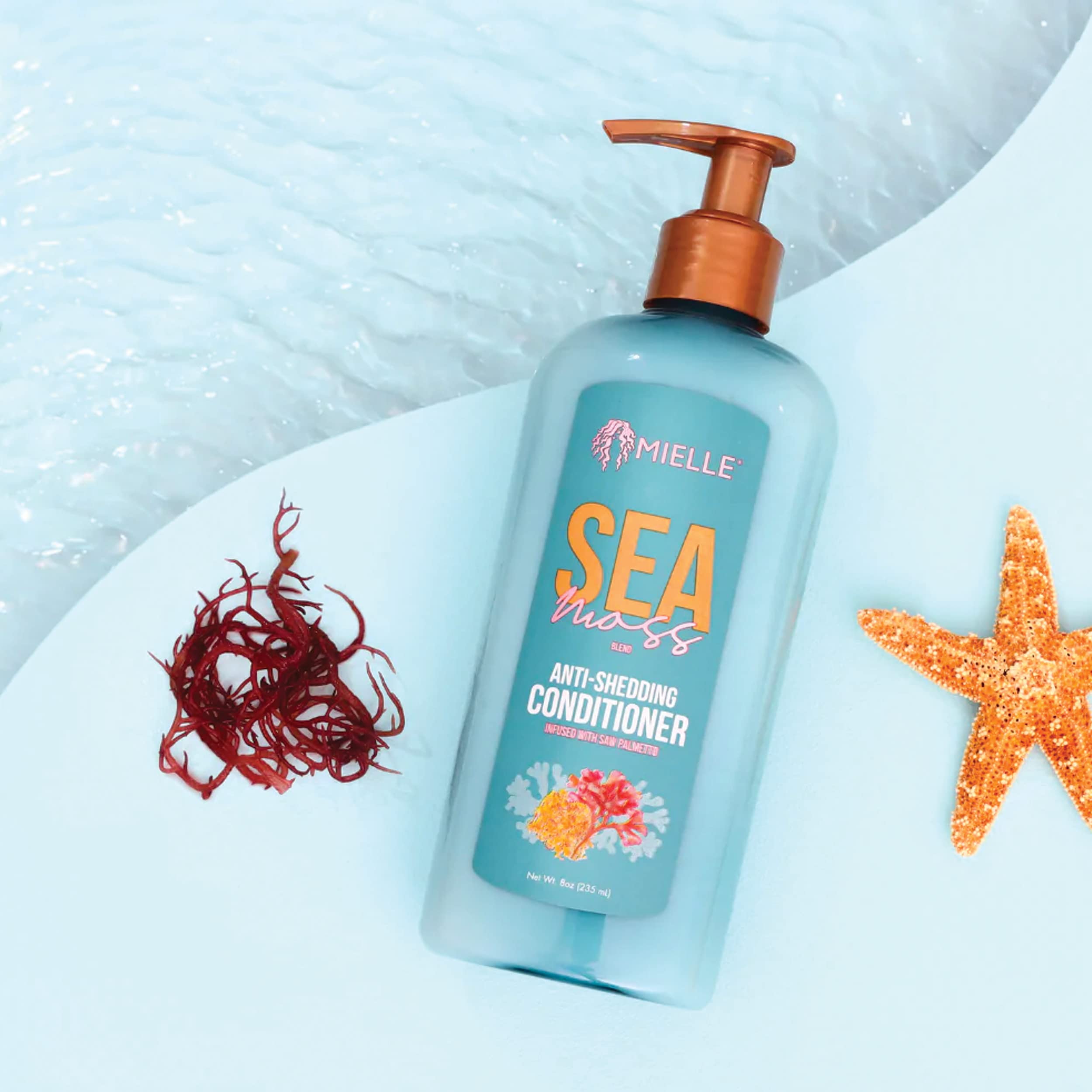 Brillo y suavidad mejorados con Sea Moss de Mielle Organics.