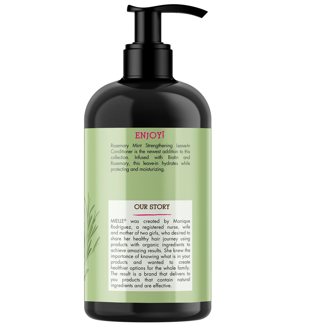 Acondicionador Mielle Organics tras el lavado para cabello suave y fácil de peinar.