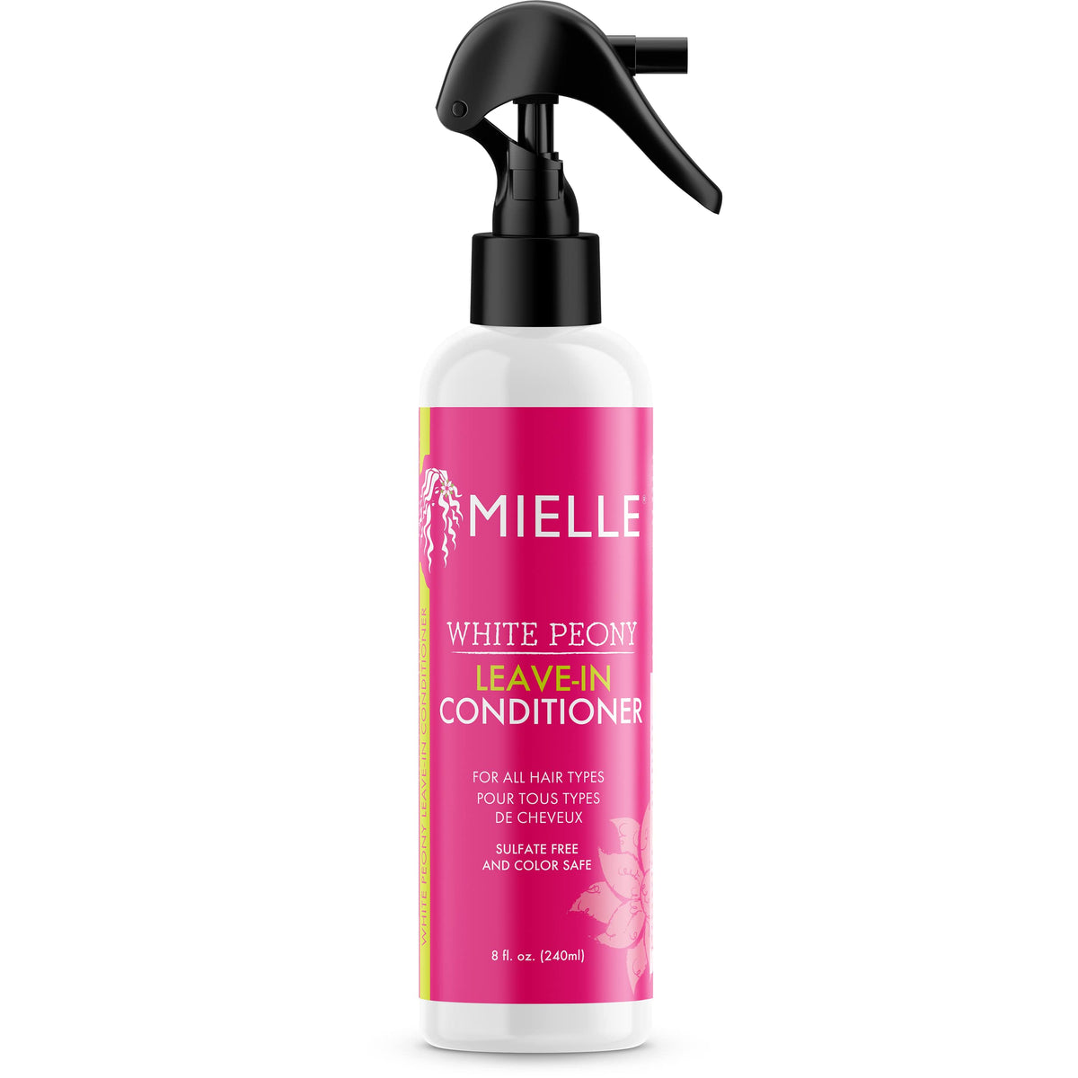 Mielle Organics White Peony Spray: aplicación suave que desenreda y facilita el peinado.