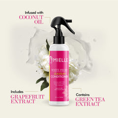 Mielle Organics White Peony Spray: hidratación profunda para cabello suave y manejable.