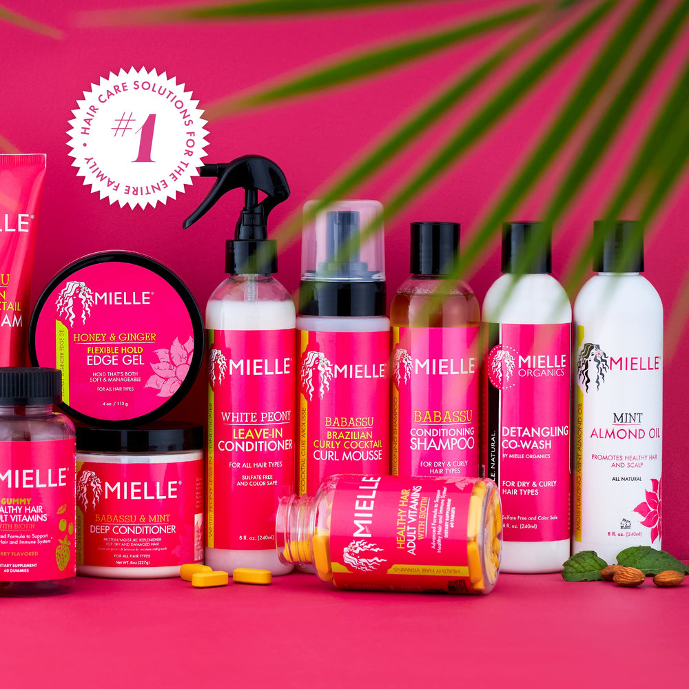 Mielle Organics White Peony Spray: seguro para el color, mantiene brillo y protección.