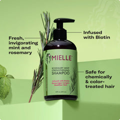 Mielle Rosemary Mint Champú biotina fortalecimiento gradual del cabello