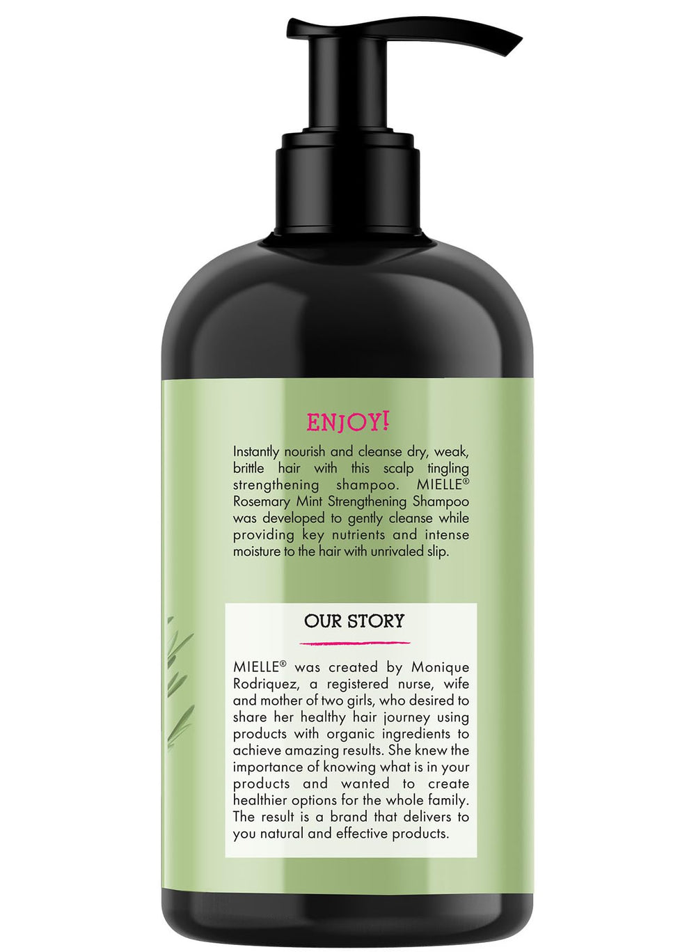 Mielle Rosemary Mint Champú rutina de cuidado diaria para fibra fortalecida